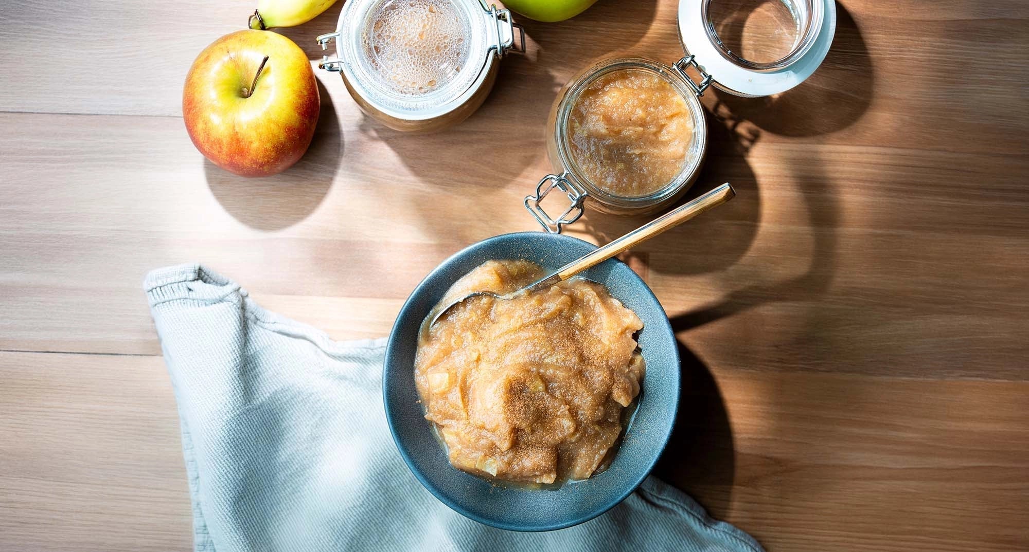 Apfelmus mit Zimt selber machen, vegan und glutenfrei