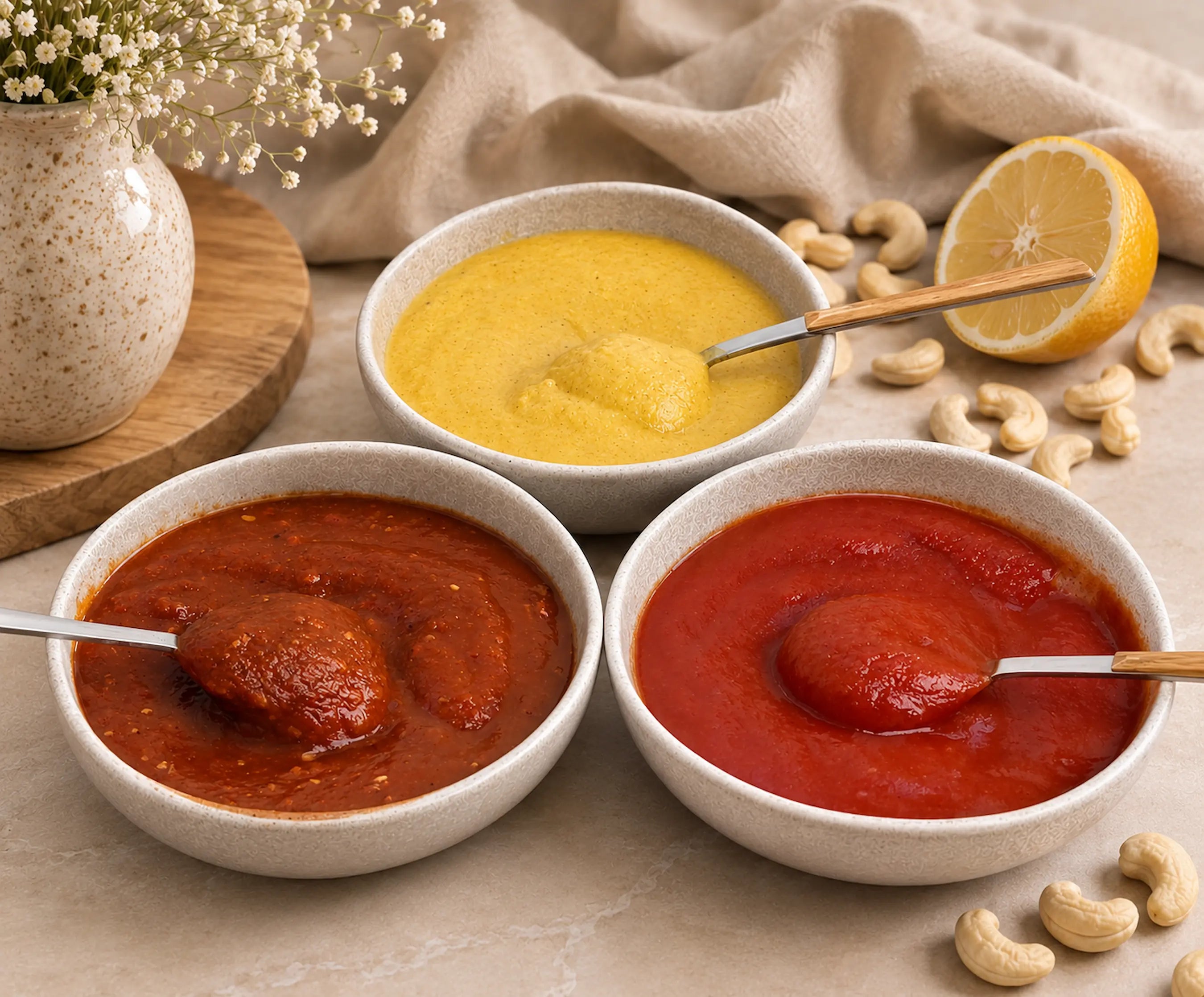 Grillsaucen selber machen: Ketchup, BBQ-Sauce und Currysauce, vegan glutenfrei