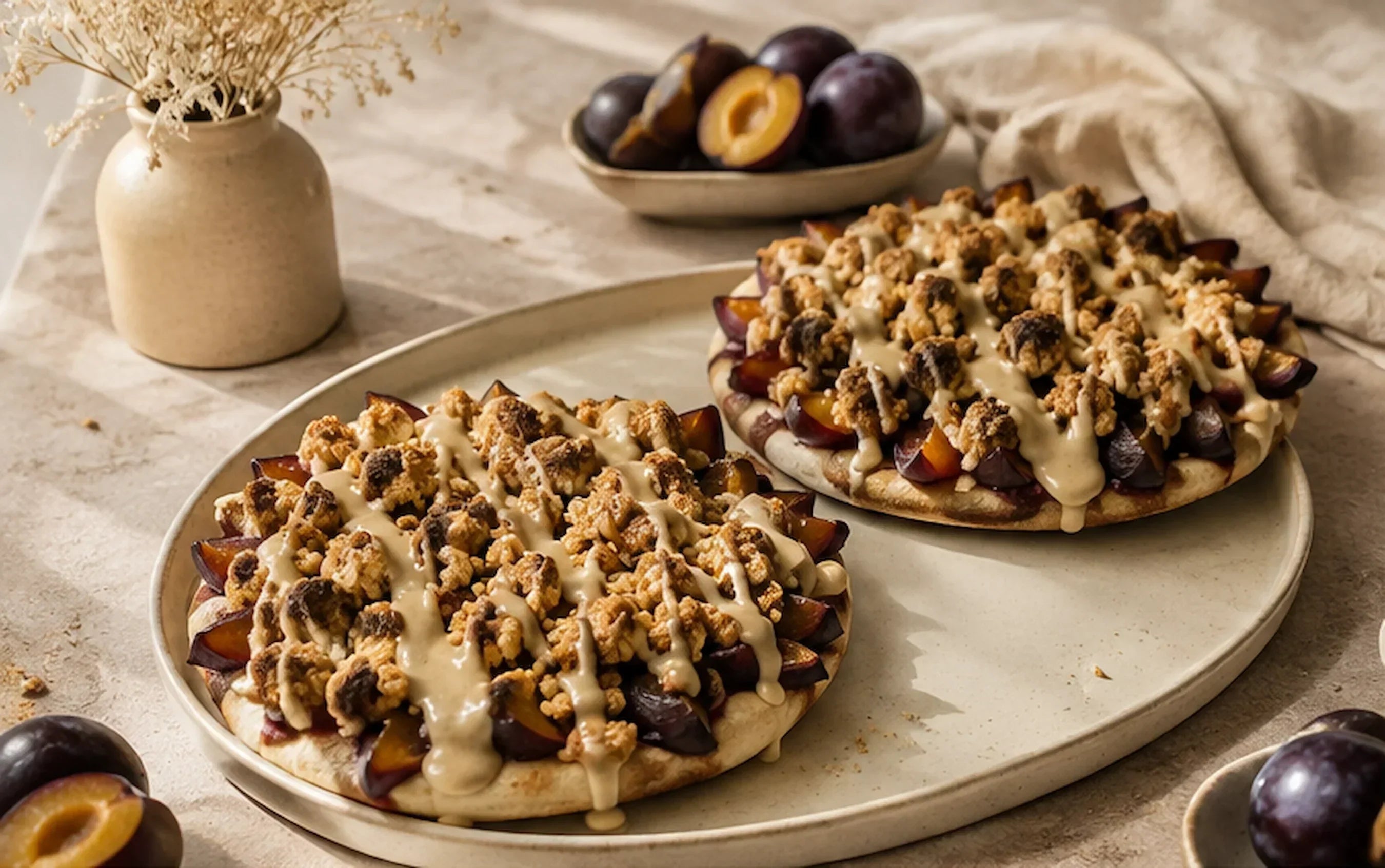 Zwetschgen-Streuseltaler vegan, glutenfrei und ohne Industriezucker