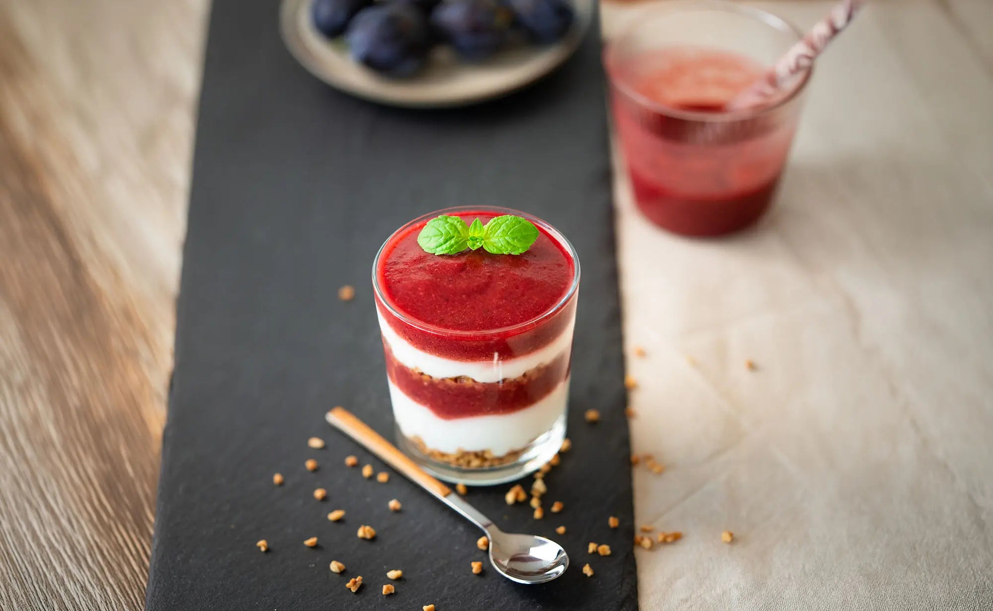 Zwetschgen-Joghurt-Dessert
