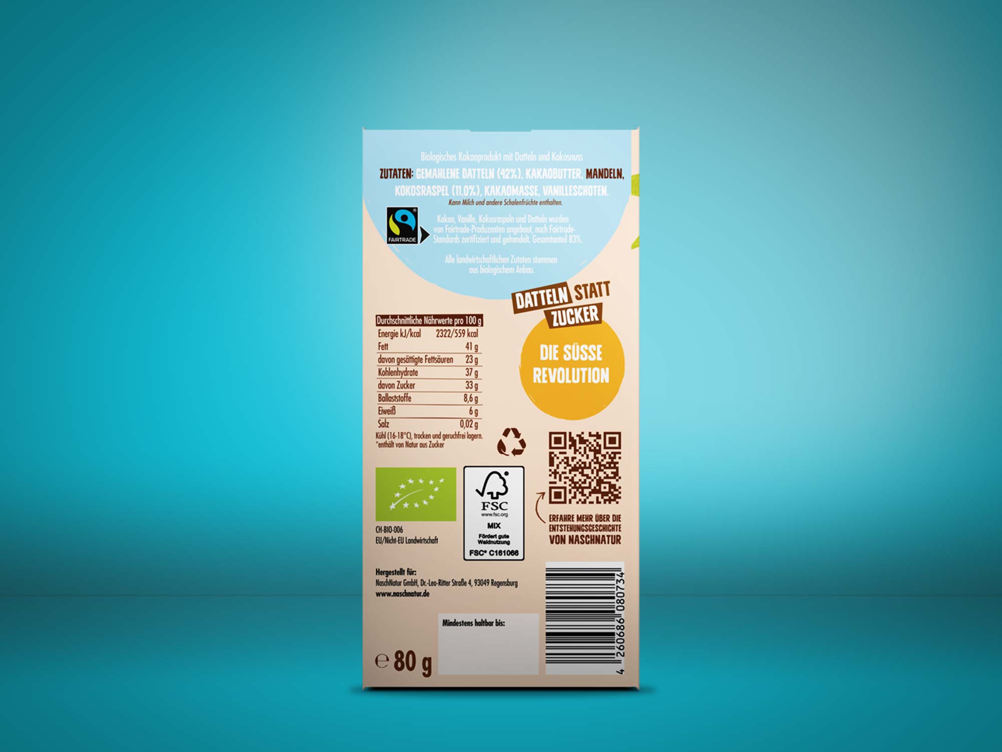 NaschTafel Crispy Coco - 80 g, bio