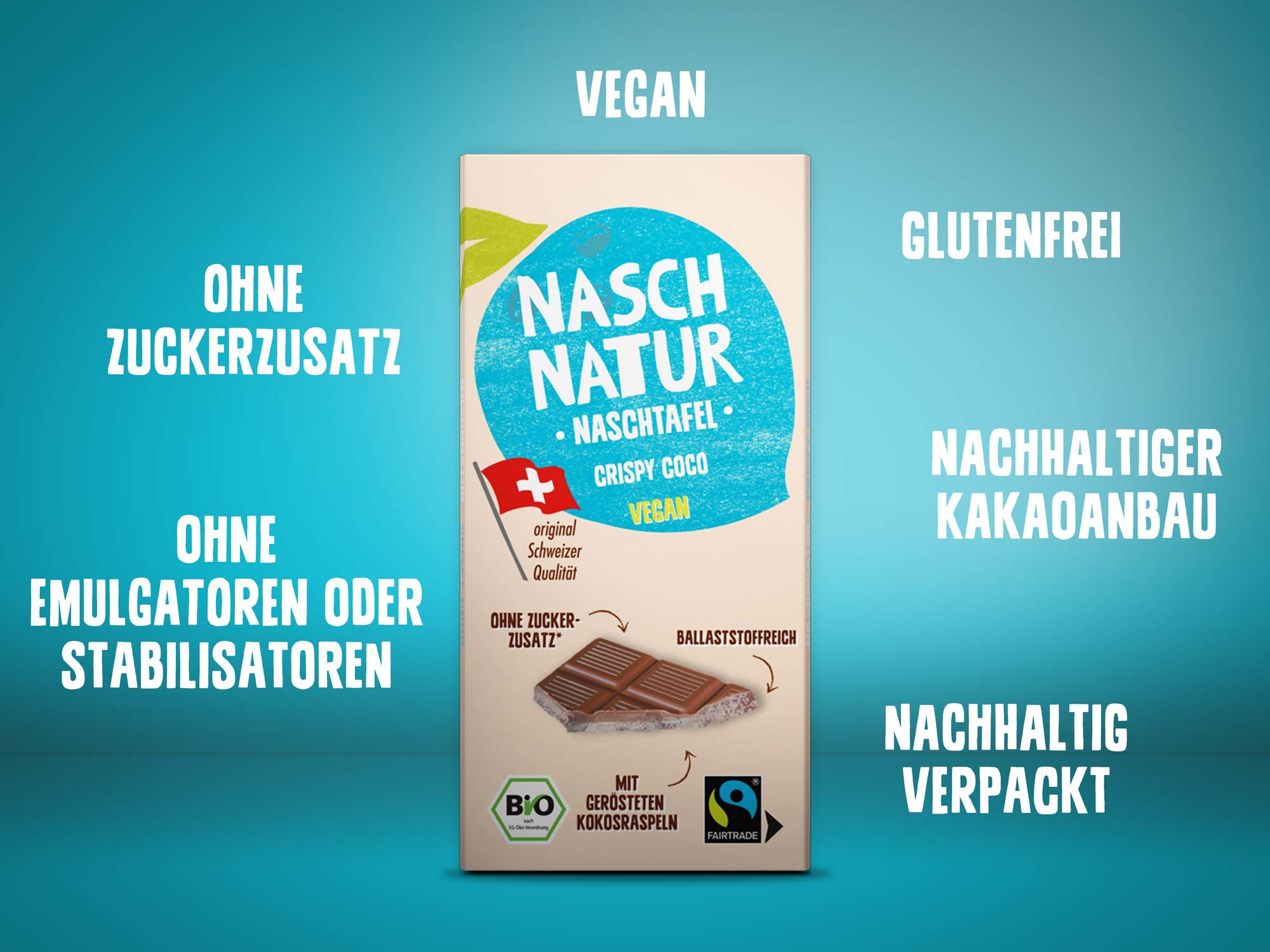 NaschTafel Crispy Coco - 80 g, bio