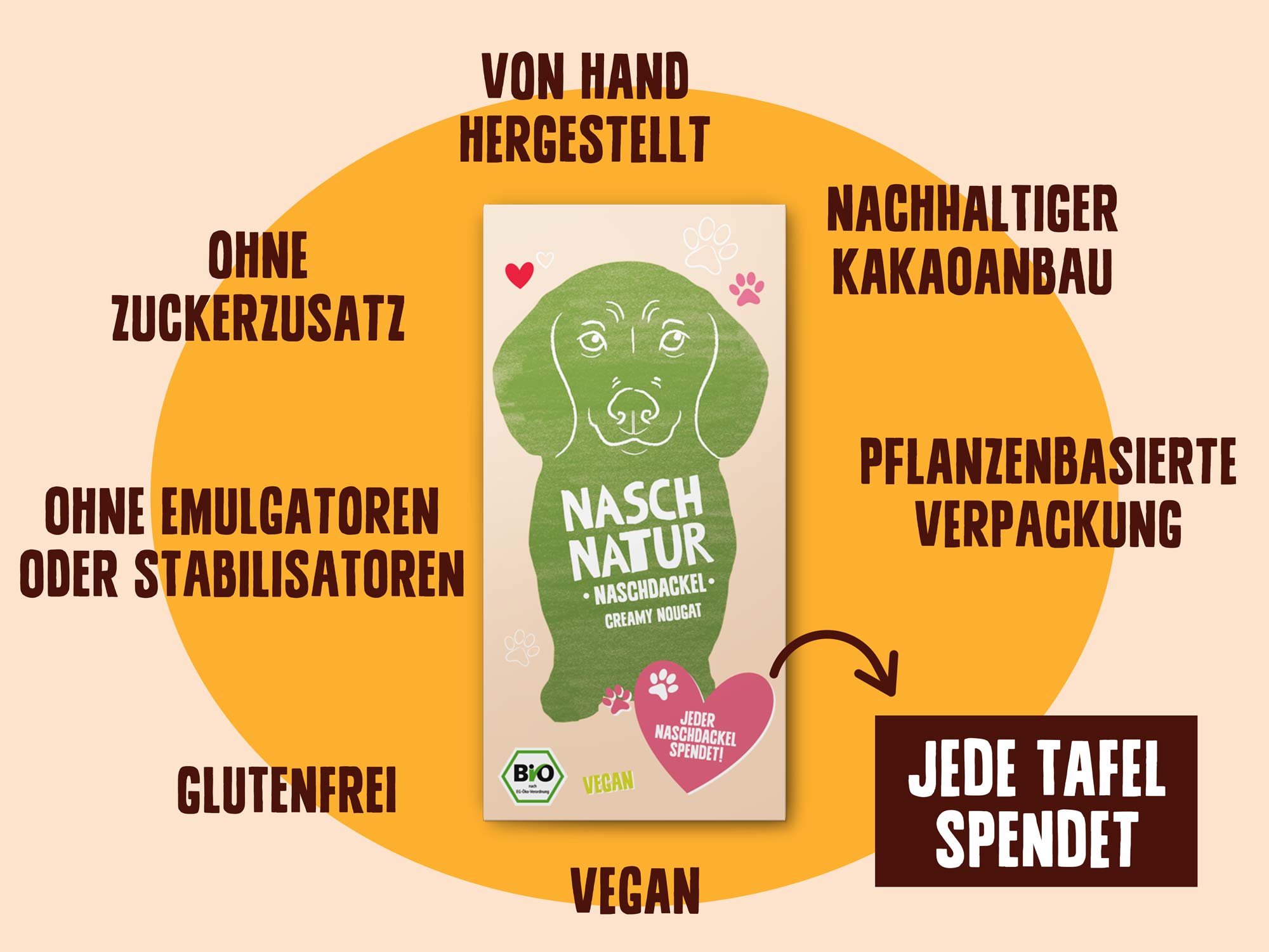 NaschDackel Creamy Nougat, bio