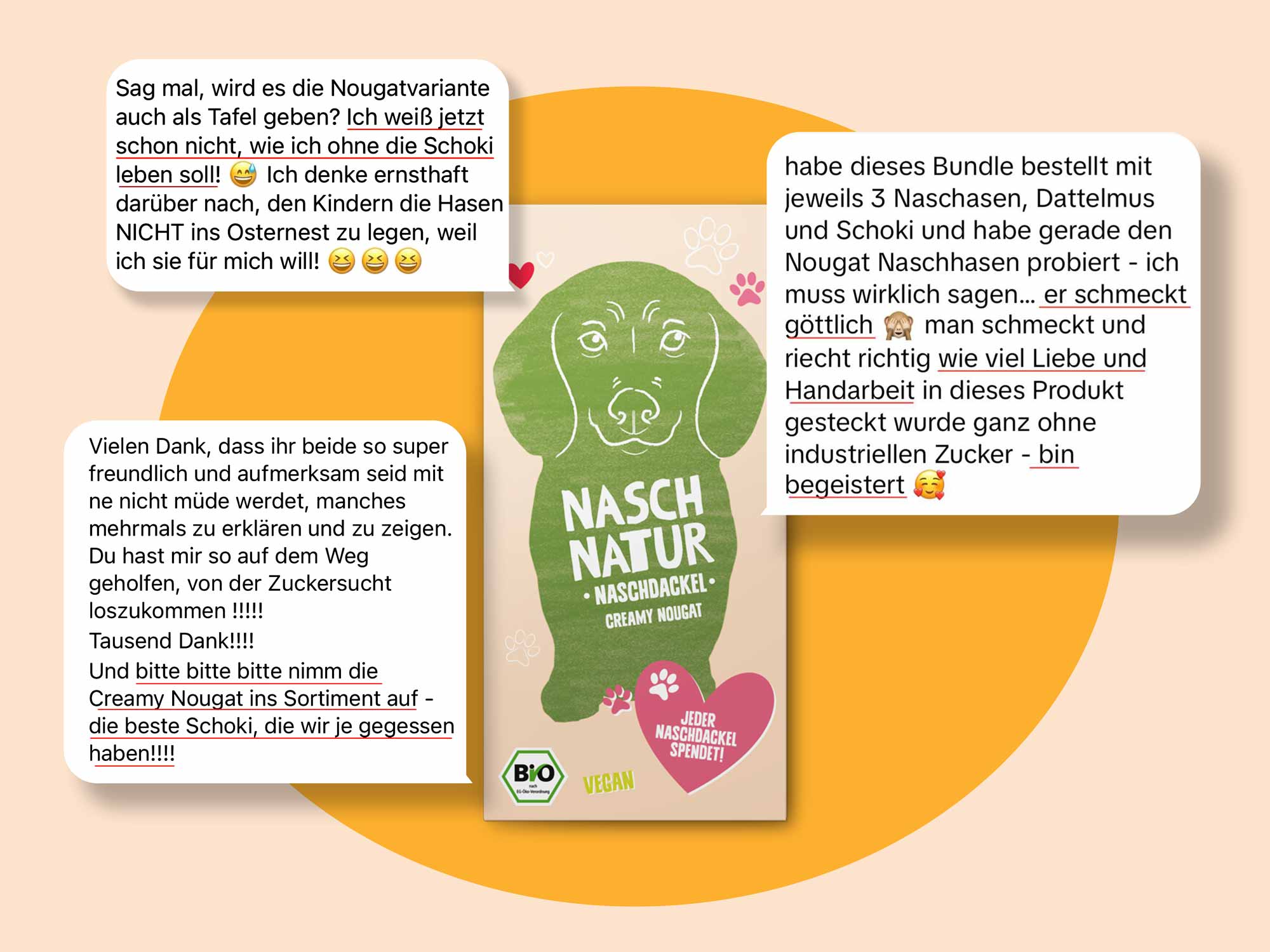 NaschDackel Creamy Nougat, bio