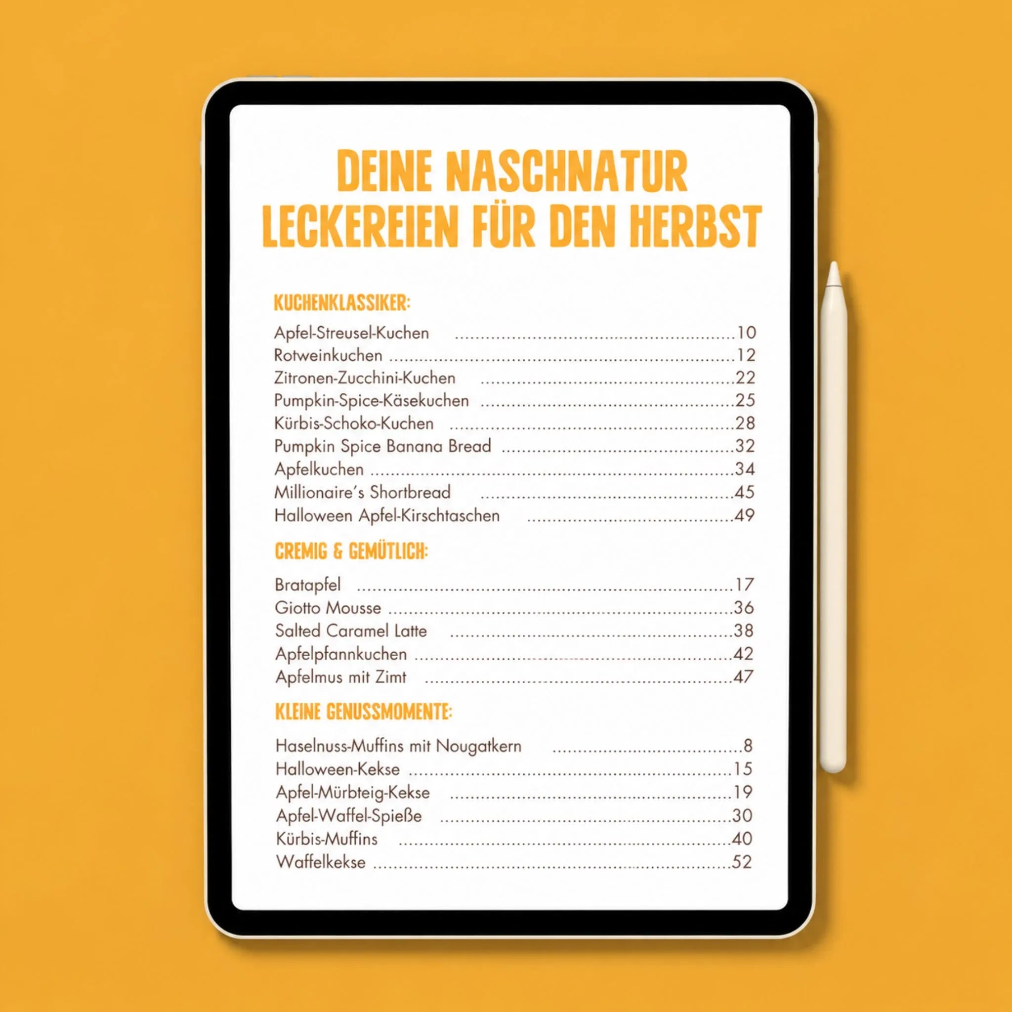 Herbstglück zum Naschen: 20 Rezepte als E-Book