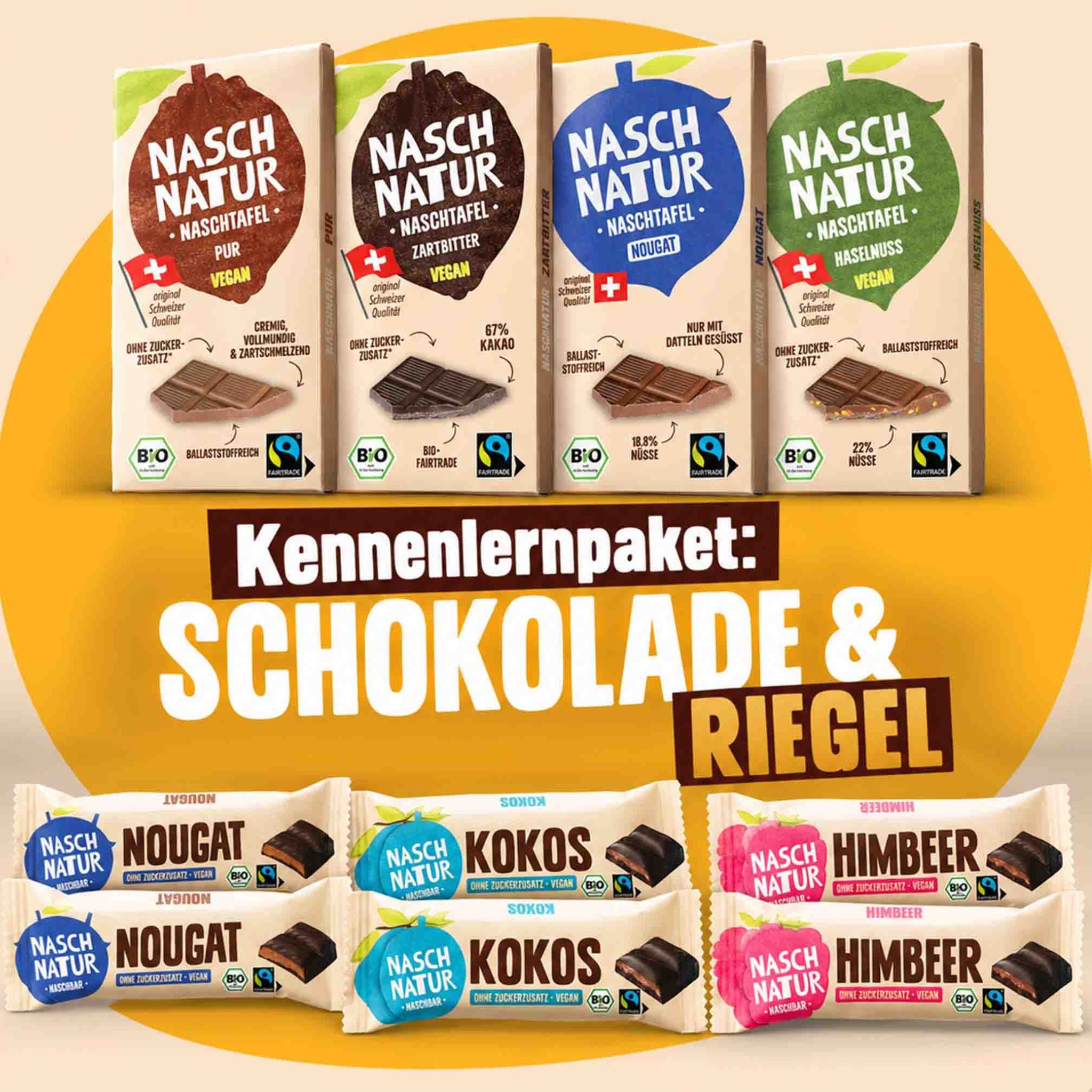 Snack Kennenlernpaket: Schokolade & Riegel