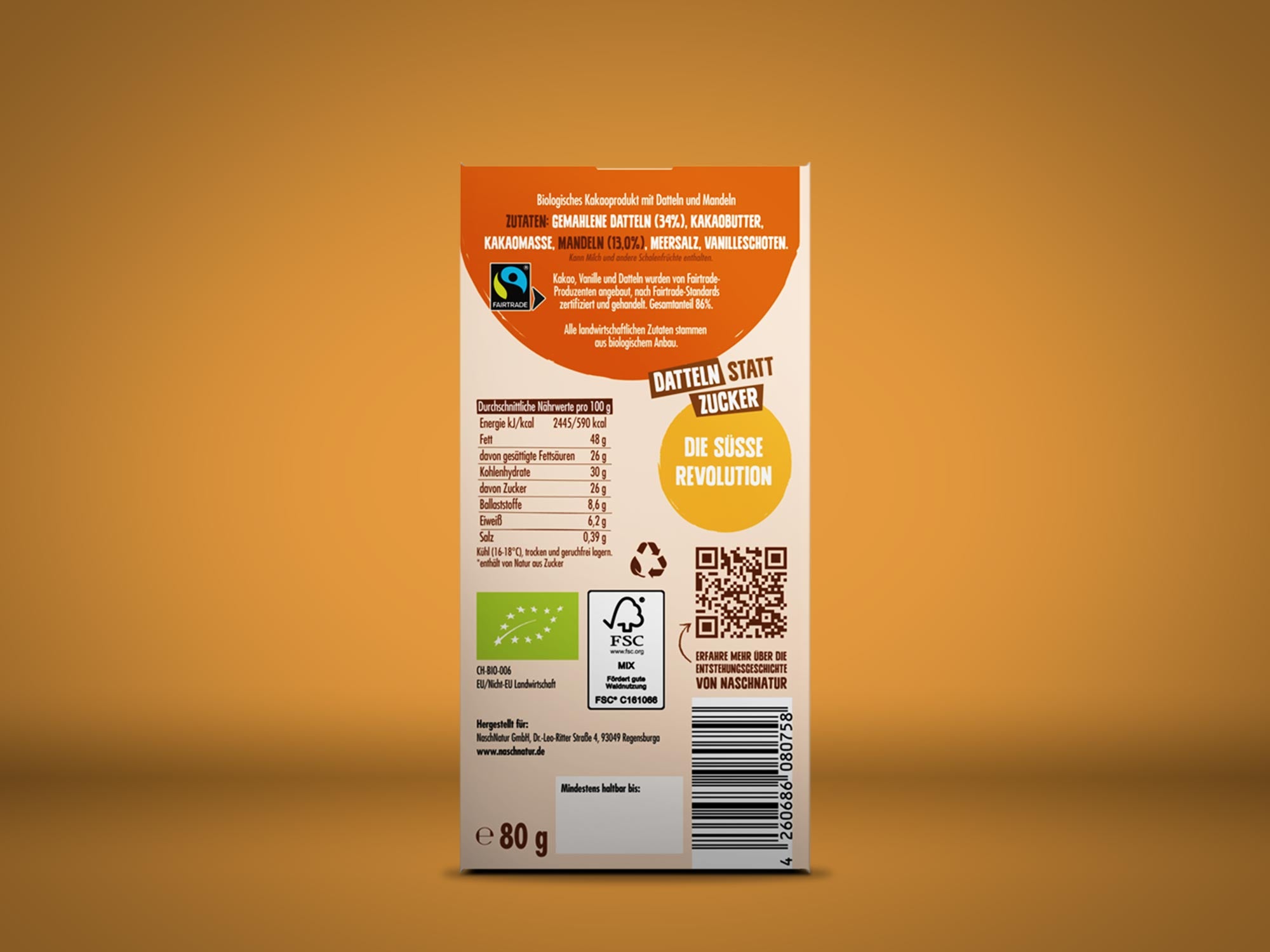 NaschTafel Mandel-Salz - 80 g, bio
