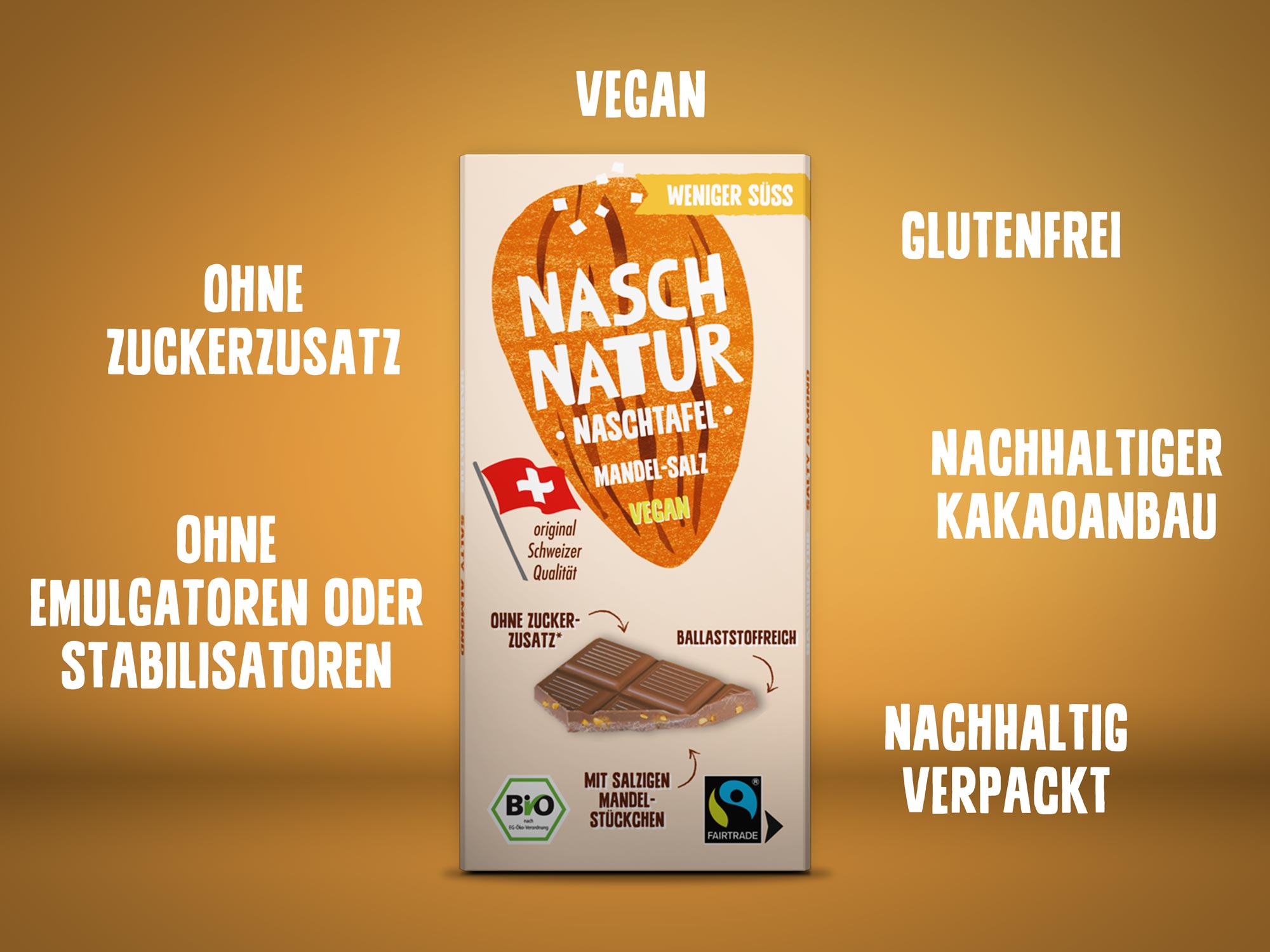 NaschTafel Mandel-Salz - 80 g, bio