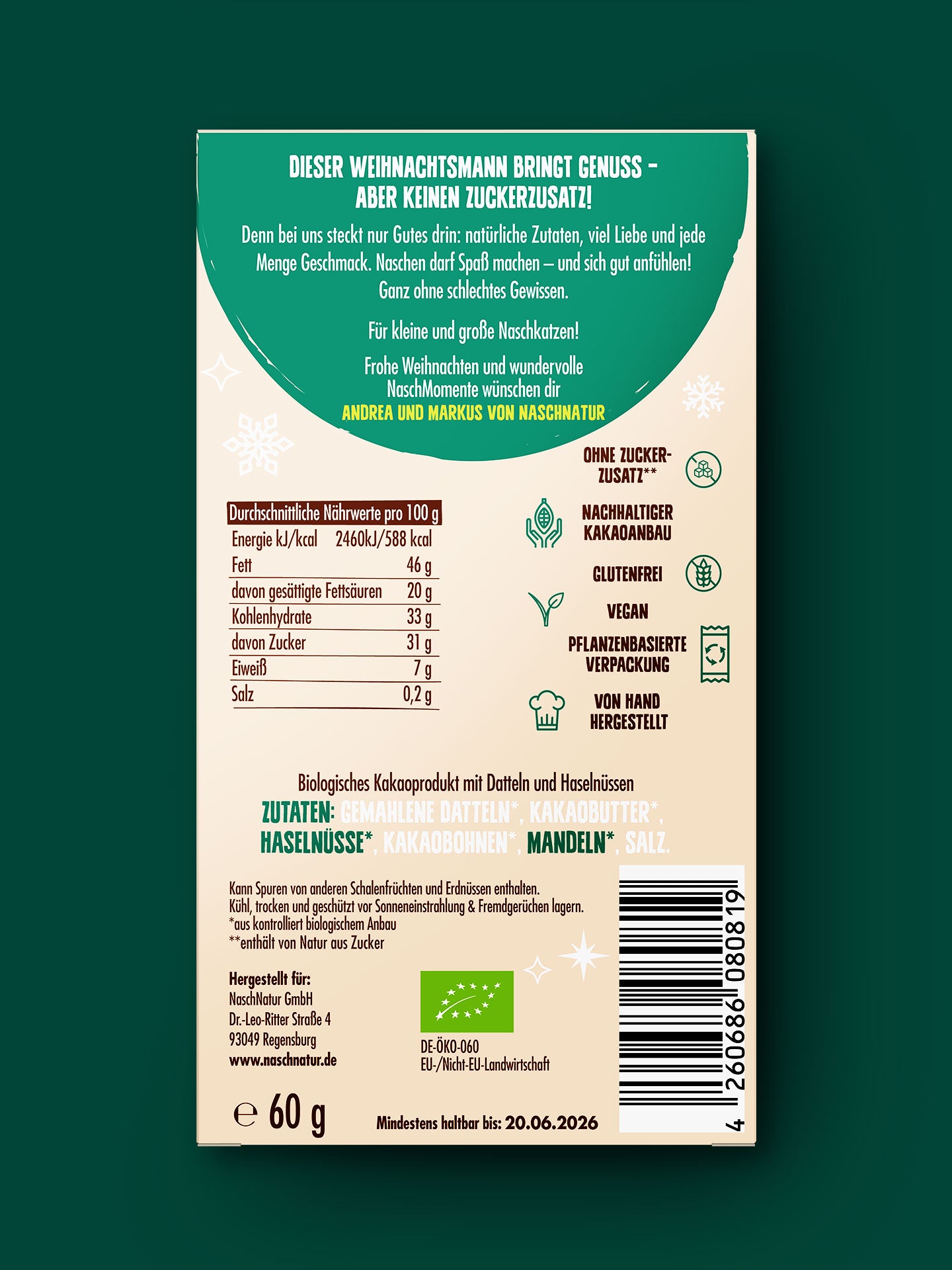 NaschClaus Creamy Nougat, bio