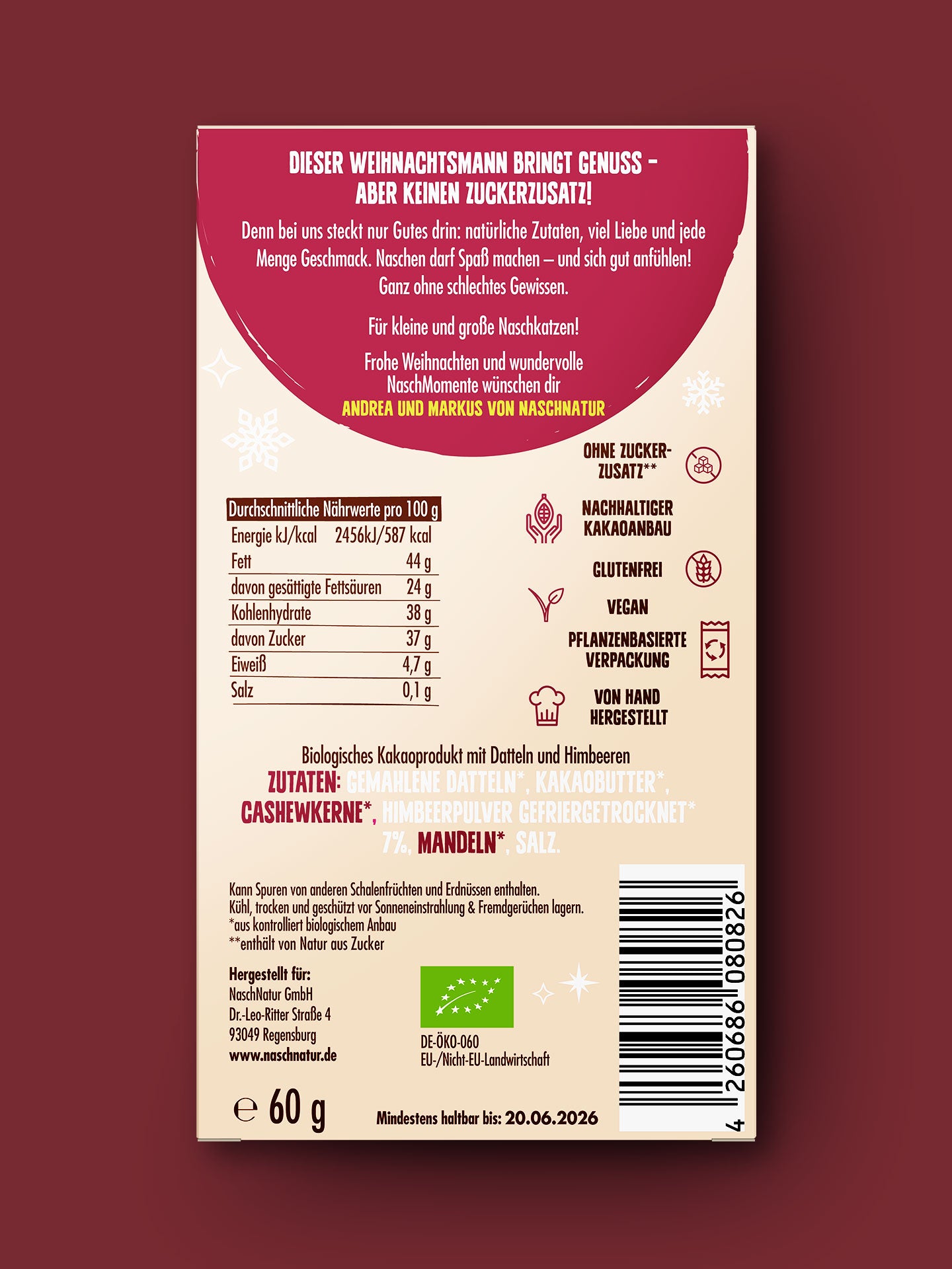 NaschClaus Creamy Raspberry, bio