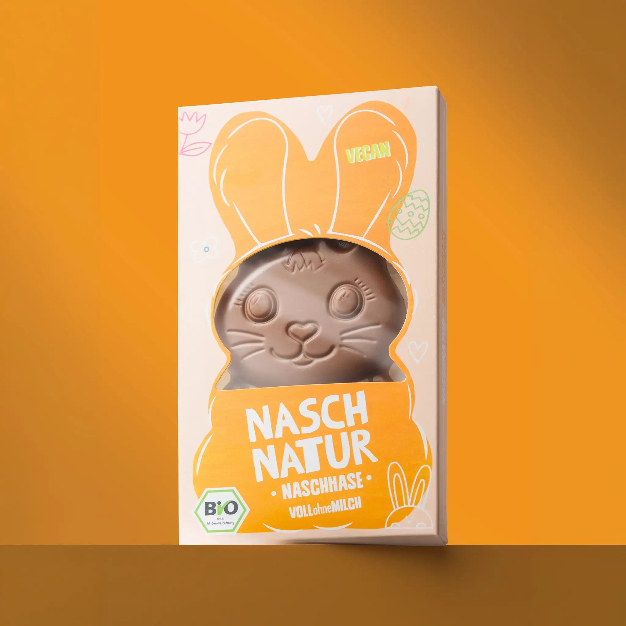 Das ProduktBild des NaschHase VollohneMilch Ohne Zuckerzusatz, mit Datteln gesüßt. Der Osterhase von NaschNatur.