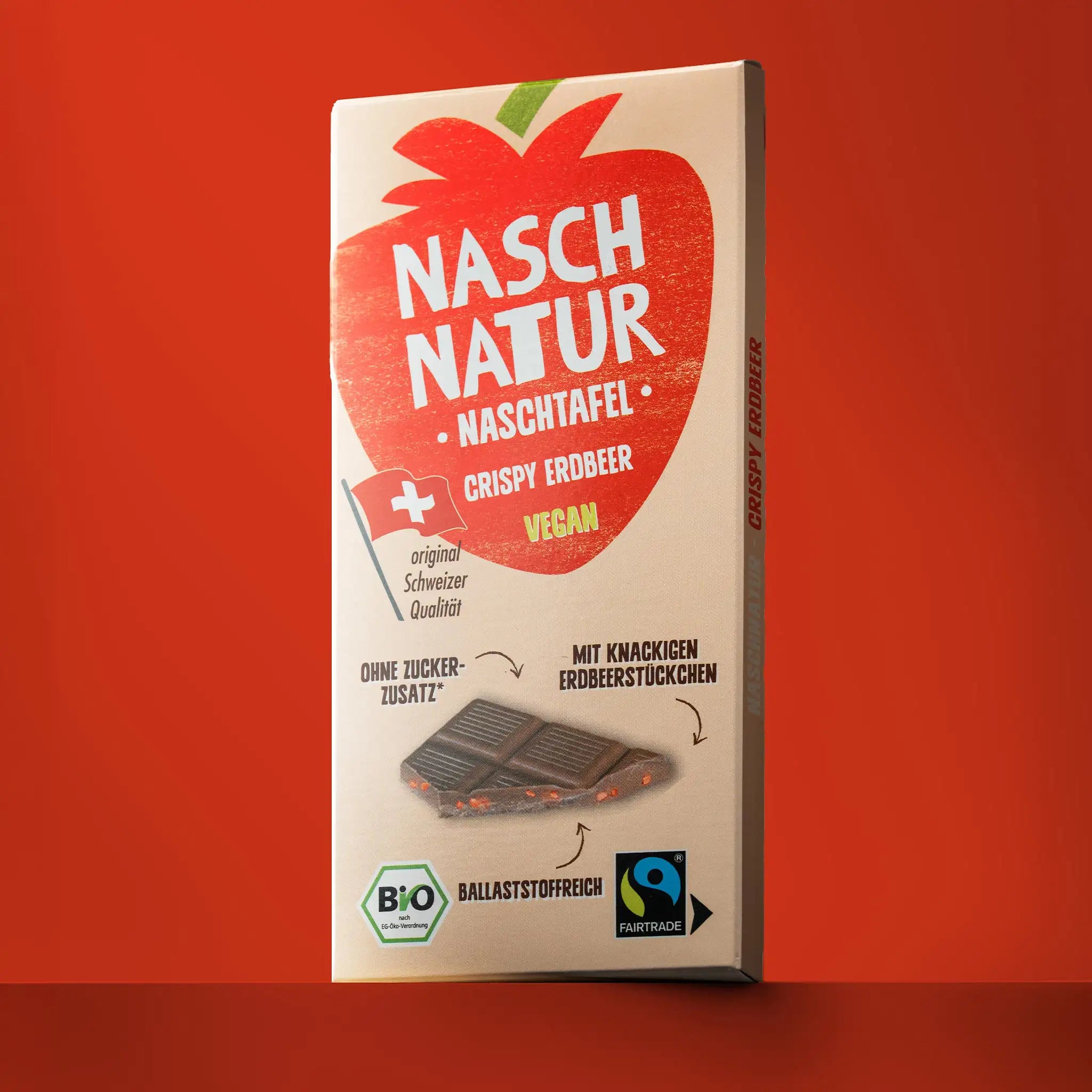 NaschTafel Crispy Erdbeer - 80 g, bio