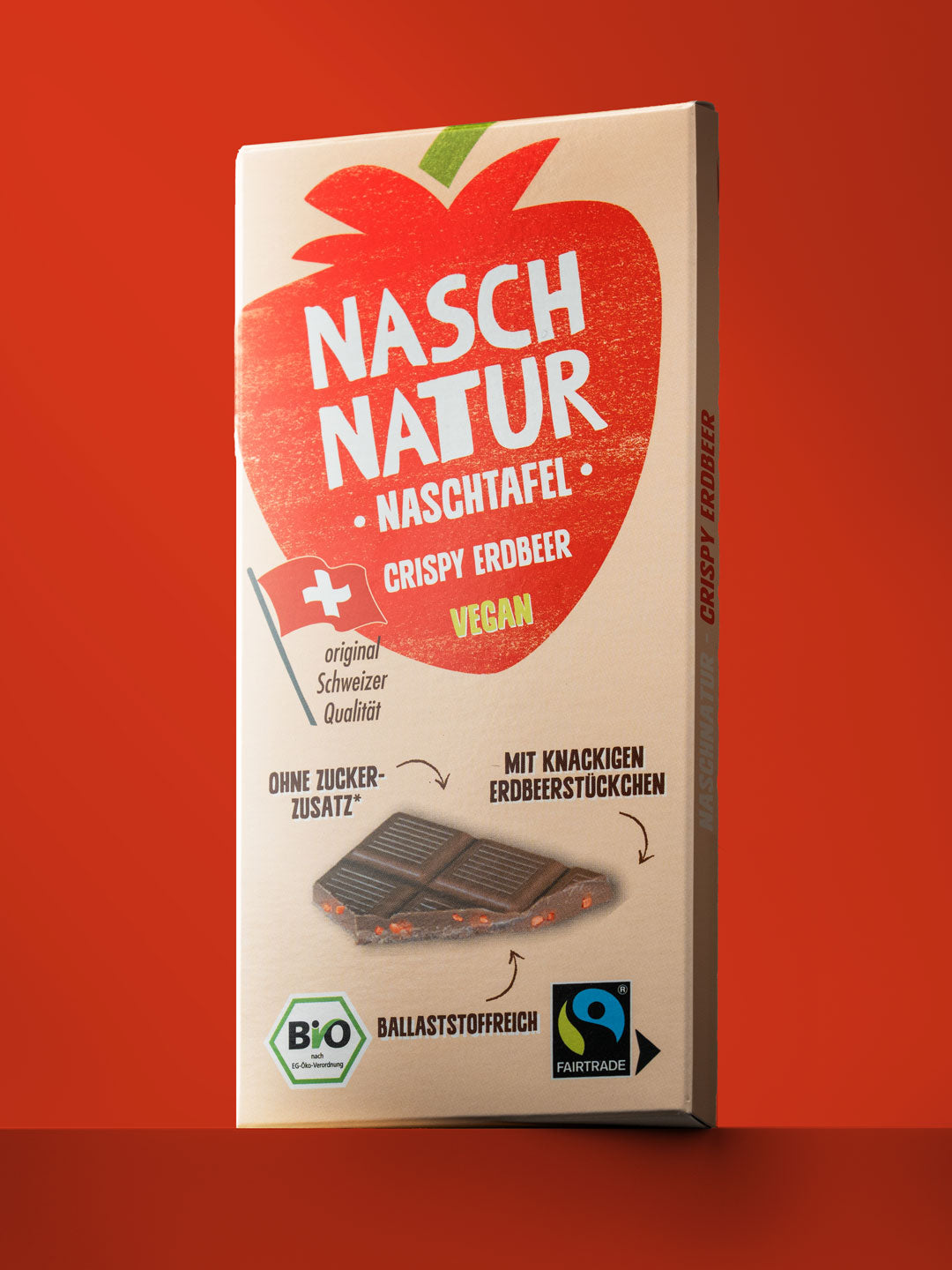 NaschTafel Crispy Erdbeer - 80 g, bio