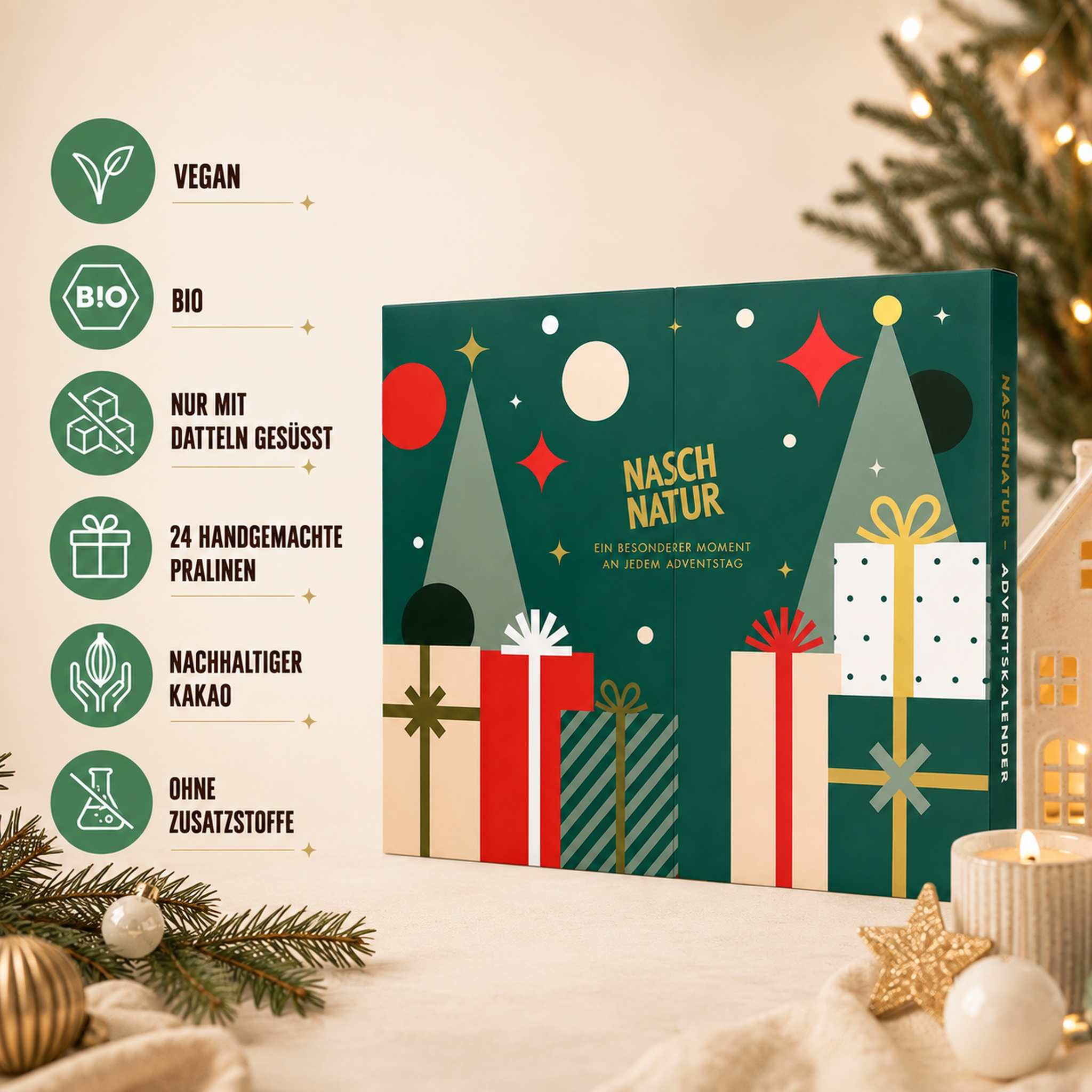 Pralinen Adventskalender, bio