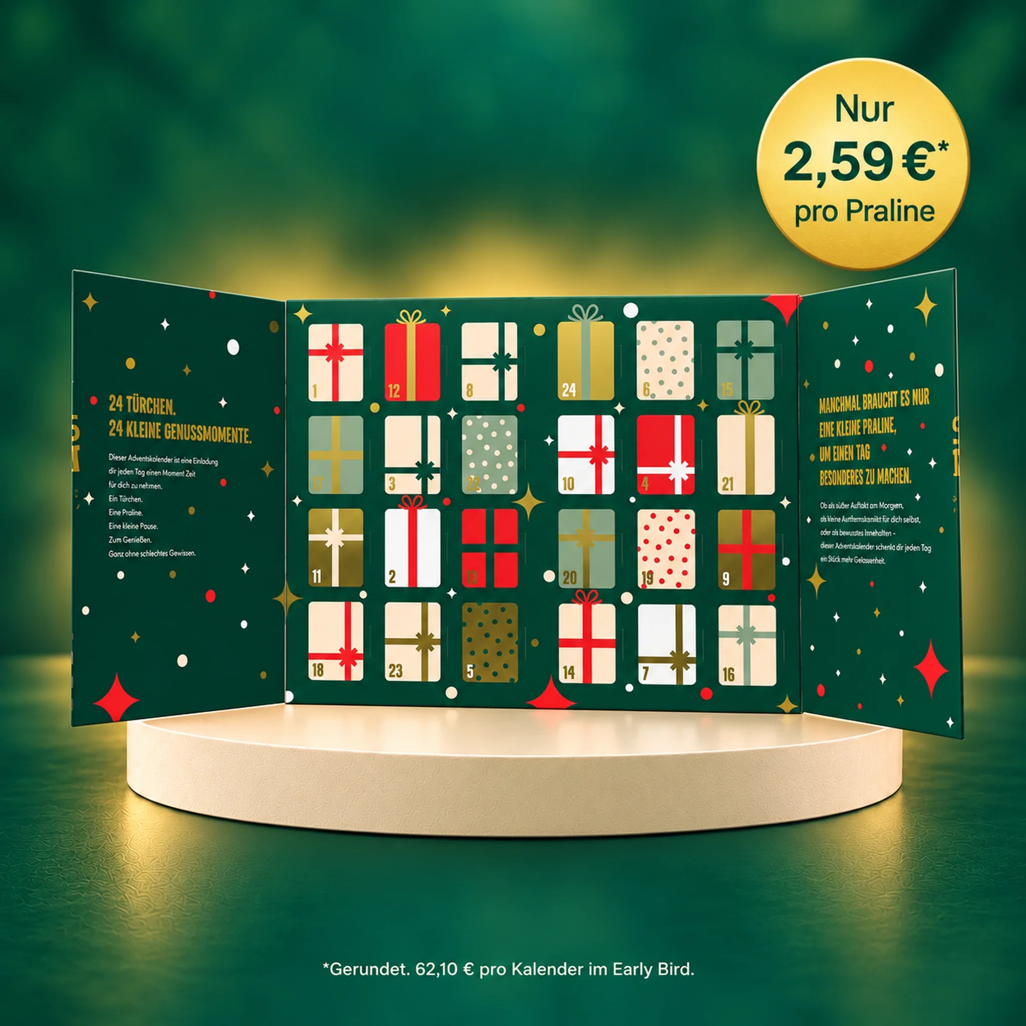 Pralinen Adventskalender, bio